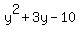 y%5E2%2B3y-10