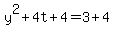 y%5E2%2B4t%2B4+=+3%2B4