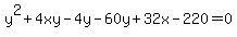 y%5E2%2B4xy-4y-60y%2B32x-220=0