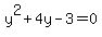 y%5E2%2B4y-3=0