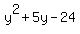 y%5E2%2B5y-24