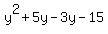 y%5E2%2B5y-3y-15