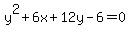 y%5E2%2B6x%2B12y-6=0