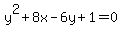 y%5E2%2B8x-6y%2B1=0