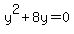 y%5E2%2B8y=0