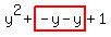 y%5E2%2Bhighlight%28-y-y%29%2B1