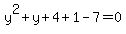 y%5E2%2By%2B4%2B1-7=0