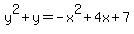 y%5E2%2By=-x%5E2%2B4x%2B7