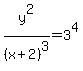 y%5E2%2F%28x%2B2%29%5E3+=+3%5E4