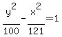 y%5E2%2F100-x%5E2%2F121=1