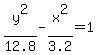 y%5E2%2F12.8-x%5E2%2F3.2=1