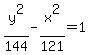y%5E2%2F144-x%5E2%2F121=1
