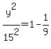 y%5E2%2F15%5E2=1-1%2F9