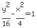 y%5E2%2F16-x%5E2%2F4=1