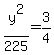 y%5E2%2F225+=+3%2F4