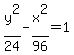 y%5E2%2F24-x%5E2%2F96=1