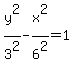 y%5E2%2F3%5E2-x%5E2%2F6%5E2=1