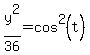 y%5E2%2F36+=+cos%5E2%28t%29
