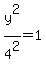 y%5E2%2F4%5E2=1