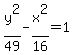 y%5E2%2F49-x%5E2%2F16=1