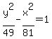 y%5E2%2F49-x%5E2%2F81=1