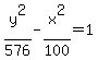 y%5E2%2F576-x%5E2%2F100=1