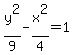 y%5E2%2F9-x%5E2%2F4=1