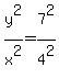 y%5E2%2Fx%5E2=7%5E2%2F4%5E2