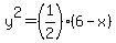 y%5E2=%281%2F2%29%286-x%29