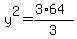 y%5E2=%283%2A64%29%2F3