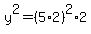 y%5E2=%285%2A2%29%5E2%2A2