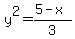 y%5E2=%285-x%29%2F3