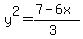 y%5E2=%287-6x%29%2F%283%29