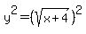 y%5E2=%28sqrt%28x%2B4%29%29%5E2