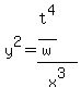y%5E2=%28t%5E4%2Fw%29%2Fx%5E3+