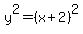 y%5E2=%28x%2B2%29%5E2