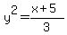 y%5E2=%28x%2B5%29%2F3