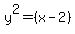 y%5E2=%28x-2%29