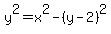 y%5E2=+x%5E2+-+%28y+-+2%29%5E2