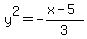 y%5E2=-%28x-5%29%2F3
