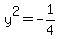y%5E2=-1%2F4