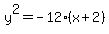 y%5E2=-12%28x%2B2%29
