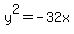 y%5E2=-32x