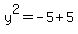 y%5E2=-5%2B5