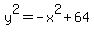 y%5E2=-x%5E2%2B64