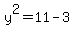 y%5E2=11-3