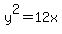 y%5E2=12x