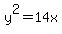 y%5E2=14x+