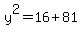 y%5E2=16%2B81