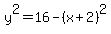 y%5E2=16-%28x%2B2%29%5E2